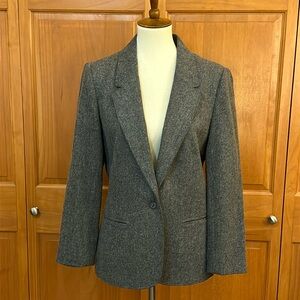 Vintage Haberdashery Collection by Personal Charcoal Gray Wool Blazer EUC 12